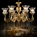 水晶玻璃卧室灯具餐厅灯饰奥缔斯登 欧式全铜吊灯美式客厅灯纯铜