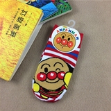 面包超人儿童日本原单外贸全棉纯棉袜子男童女童短筒卡通无痕船袜