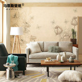 马蒂斯3d无缝壁画 美式艺术花卉墙纸 沙发客厅卧室电视背景墙壁纸