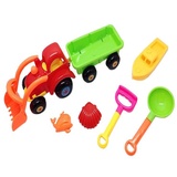 儿童沙滩玩具套装 宝宝玩沙印沙工具 超大号沙滩铲车带斗
