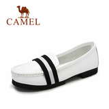 Camel 骆驼女鞋 春季 时尚英伦风浅口套脚圆头女式单鞋特卖