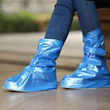 蓝色防雨鞋套粉色鞋用品防水防泥男女通用加厚耐用下雨天鞋套高筒