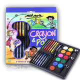 蒙玛特 包邮 油画棒蜡笔 儿童绘画工具套装 固体水彩水粉颜料画笔