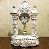 欧式复古台钟座钟创意大号个性摆件陶瓷钟表客厅时尚坐钟台式桌钟