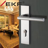 德国EKF太空铝门锁室内卧室房间门锁欧式木门锁简约中式纯铜斜舌