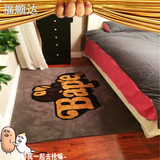 个性潮牌logo加厚日本安逸猿bape客厅茶几卧室床边地毯特价定制