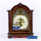 日本丽声RHYTHM 欧式复古座钟西敏寺音乐报时打点实木台钟正品