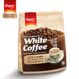 马来西亚进口 SUPER超级牌无糖二合一炭烧白咖啡袋装375g/15小包