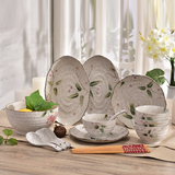 创意陶瓷日式碗碟套装手绘碗盘结婚礼物餐具 釉下彩家用碗筷瓷器