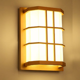 日式壁灯实木客厅过道走廊楼梯灯阳台卧室led床头灯原木木质墙灯