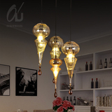 餐厅灯吊灯三头现代简约水晶灯时尚创意吊灯厨房吧台灯饰灯具