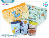 韩国正品代购进口儿童小童大童内衣男童可爱纯棉三角内裤5条盒装