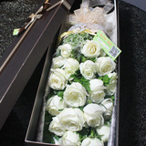 江苏省南通市鲜花店同城速递南通鲜花配送特价19朵盒装玫瑰