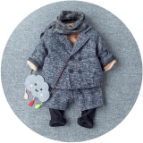 男童冬季西装套装韩版外贸童装原单婴幼西服加绒三件套