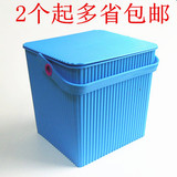加厚 彩色塑料水桶 方形桶 可坐钓鱼桶 多用储物桶 洗澡手提桶
