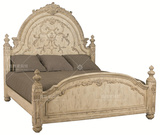 美式乡村实木床双人床1.8米2法式复古欧式雕花2.2大床卧室家具