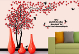 厅沙发电视背景墙装饰贴画情侣树创意3D亚克力水晶立体墙贴 客