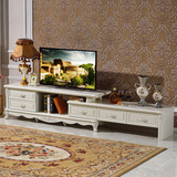 欧式电视柜韩式田园电视柜客厅茶几组合简约实木伸缩法式电视柜