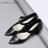 CHARLES&KEITH 平底鞋 CK1-70300289 尖头一字搭扣单鞋女