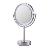 1大减价大连宜家代购 凯顿 化妆镜 镜子带照明,电池操作直径20厘