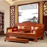 红木罗汉床实木家具花梨木沙发床榻 中式明清古典仿古红木家具