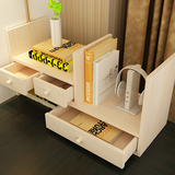 现代简易书架桌面置物架抽屉书橱创意办公桌书籍文件收纳展示架子