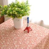 橘色印花日式复古做旧桌布日式茶道铺布民族风花盖布咖啡馆餐桌巾