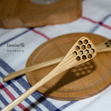 日式简约MUJI风原木蜂蜜棒 搅拌棒 蜂蜜奶茶勺 创意蜂窝状小勺子