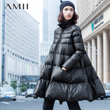 Amii女装旗舰店艾米春装新款时尚个性可变领A型花苞羽绒服外套