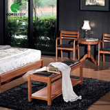 现代简约中式换鞋凳床前凳浅胡桃色实木皮革床尾凳床边凳卧室组装