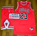 专柜正品 公牛队23号 乔丹球衣 套装复古红色 jordan篮球服SW刺绣