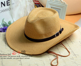夏天男女士牛仔帽户外遮阳帽太阳帽沙滩帽子大檐韩版渔夫草帽防晒