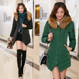 2015新款女装秋装冬装羽绒棉衣棉服中年女装韩版中长款毛领棉外套