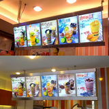 coco奶茶灯箱kfc汉堡价目表吧台餐饮点餐咖啡店led超薄广告牌