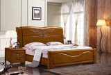 广东深圳加厚实木橡木环保卧室家具中式复古2015新款实木床促销价