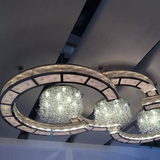定制云石水晶吊灯环形 酒店工程餐饮店售楼部大厅大型灯饰灯具