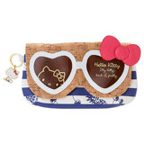 Sanrio日本代购 Hello Kitty水果祭爱心墨镜图案零钱包卡包化妆包