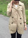 黑玛HEI MA正品2016秋新款韩版双排扣优雅气质风衣长款外套3058款