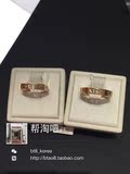 韩国代购蒂芙尼Tiffany atlas系列18K玫瑰金镶钻镂空戒指对戒婚戒