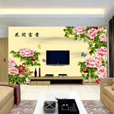 大型壁画壁纸墙纸 电视沙发客厅背景墙 牡丹 花开富贵