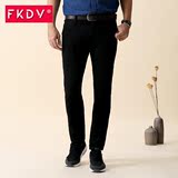 FKDV夏季薄款有弹性高弹力休闲裤男士修身小脚长裤男装大码男裤子