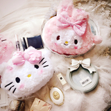 出口限量猫浪漫樱花系列零钱包化妆包 洗漱包收纳包毛球化妆包