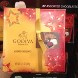 圣诞版 正品美国代购GODIVA歌帝梵27粒混合装巧克力礼盒345g