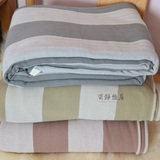 外贸欧美全棉条纹线毯床盖毛毯盖毯沙发毯美式休闲毯双人床单