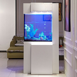 新款欧式生态 鱼缸水族箱中型 屏风玄关玻璃鞋柜隔断金鱼缸免换水