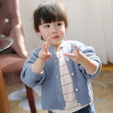 2016春装新款女童韩版毛衣小童线衫宝宝针织开衫外套1-2-3-4岁潮