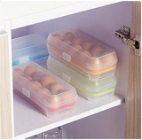 家用冰箱鸡蛋收纳保鲜盒 10枚装透明塑料鸡蛋包装盒长方形鸡蛋托