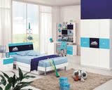儿童床男孩1.2米单人床女生1.5米公主床儿童卧室房间家具成套组合