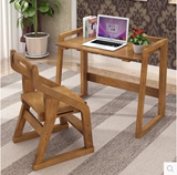 特价台式茶色桌子新款松木组装电脑桌卧室书纯实木简约现代折叠桌
