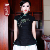 如意风 复古中式上衣原创文艺中国风 新款棉麻唐装旗袍上衣